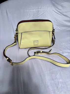 Dooney & Bourke Florentine Ginger Crossbody Ecru Cream Leather